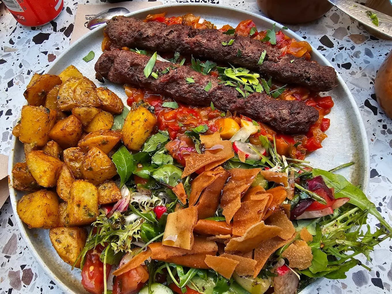 Lebanese dishes served at Beirut Grill House in Nice